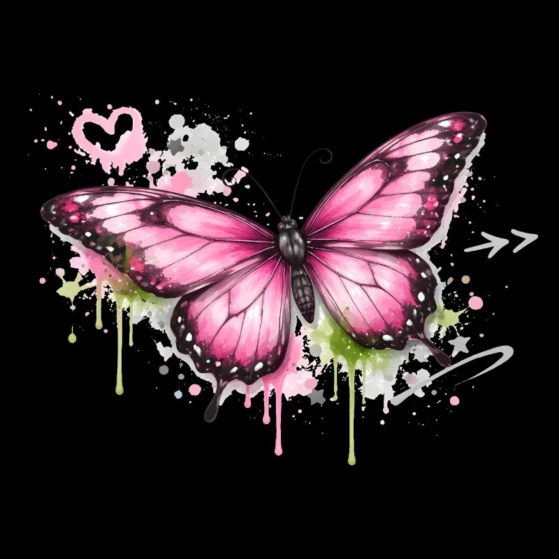 Art de rue graffiti papillon