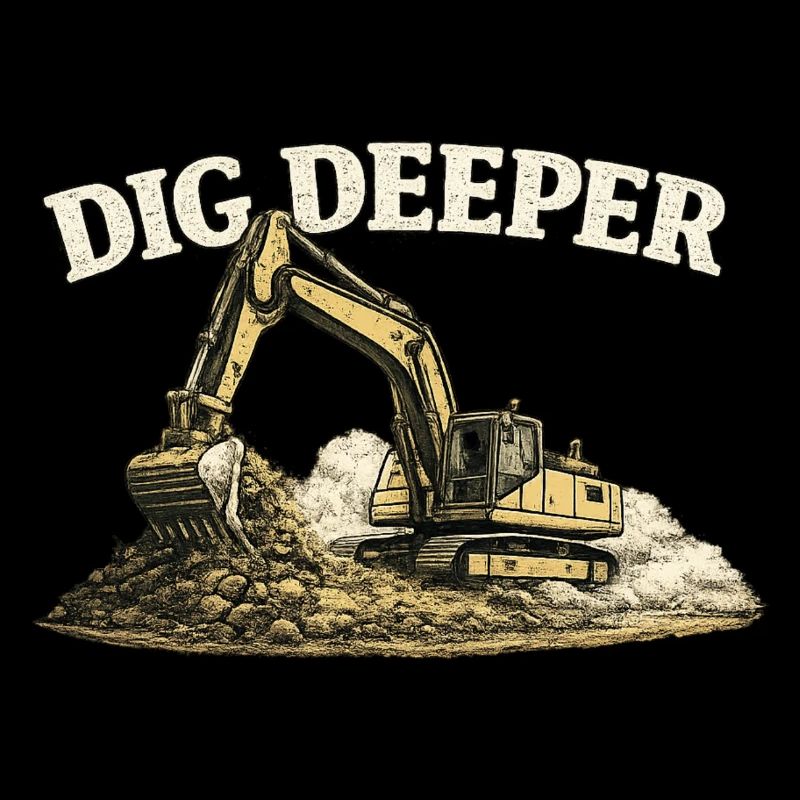 Dig Deeper Excavator Construction Site Construction Machine