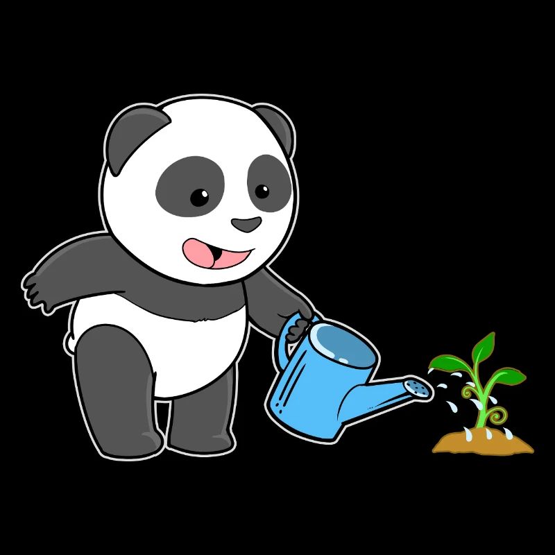 Panda Panda Bear Gardener Watering Can