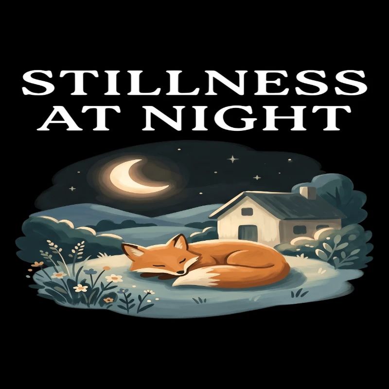Stillness at Night Fox Animal Cottagecore Farm