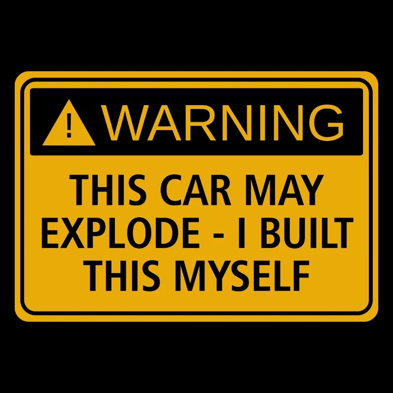 JDM sticker - this car may explode