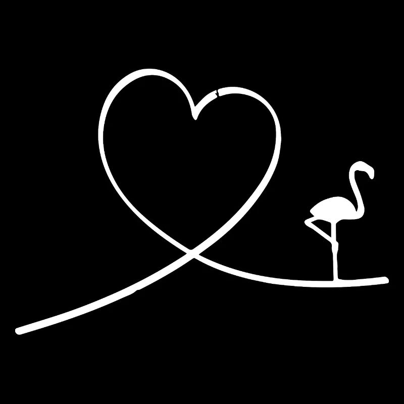 Flamingo Herz Liebe Wasservogel Romantik Zuneigung