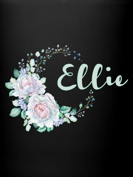Ellie Flower Wreath Name