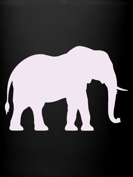 Silhouette d’éléphant rose pastel