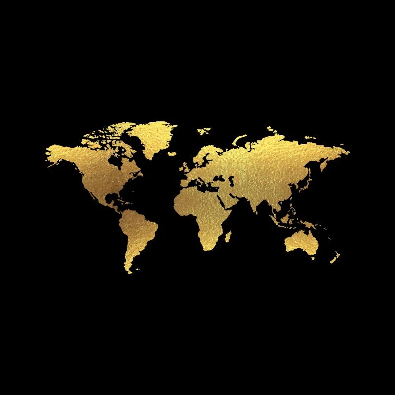 Golden World Map