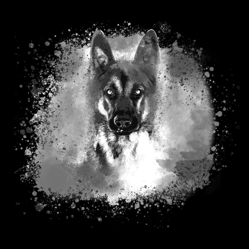 german shepherd, dog, graffiti, German shepherd,