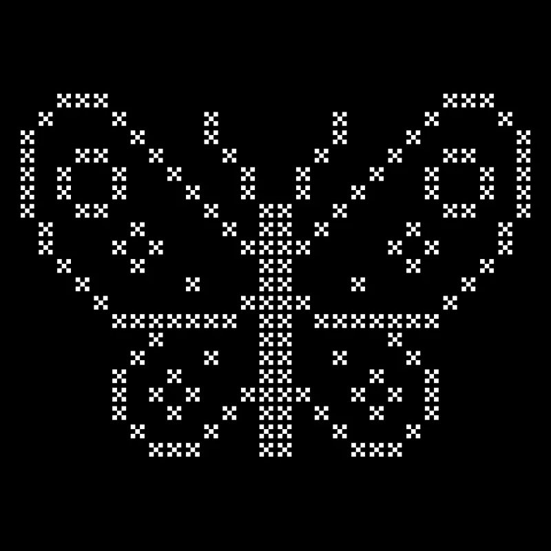 Point de croix BUTTERFLY blanc