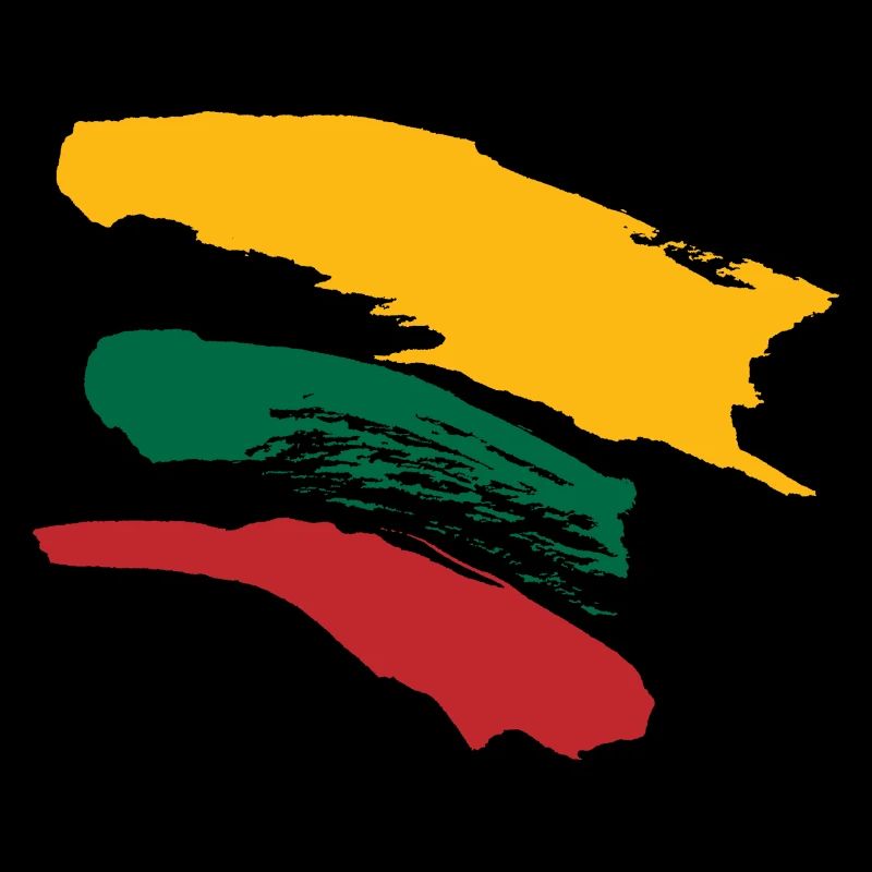 Drapeau de la Lituanie - Rayures en brosse