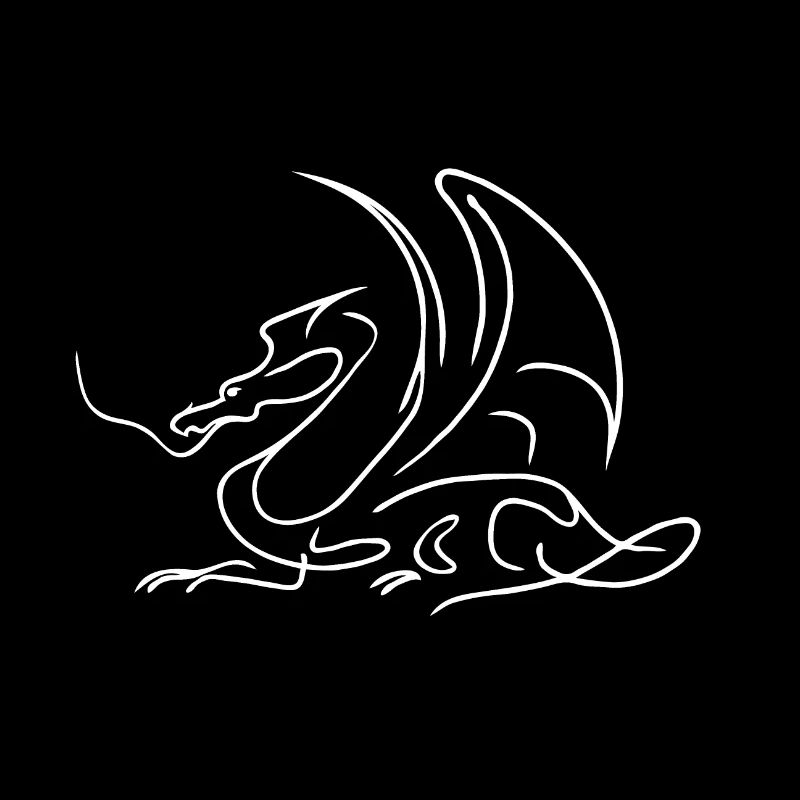 Dragon Stylized single line Design