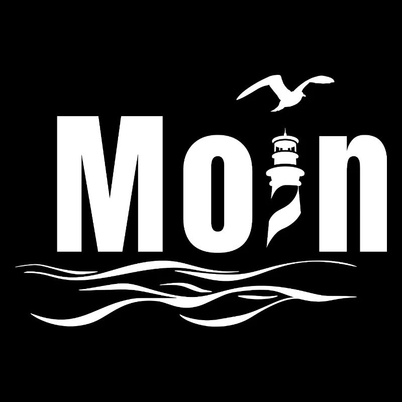 Moin with Lighthouse and Seagull - Maritime Design