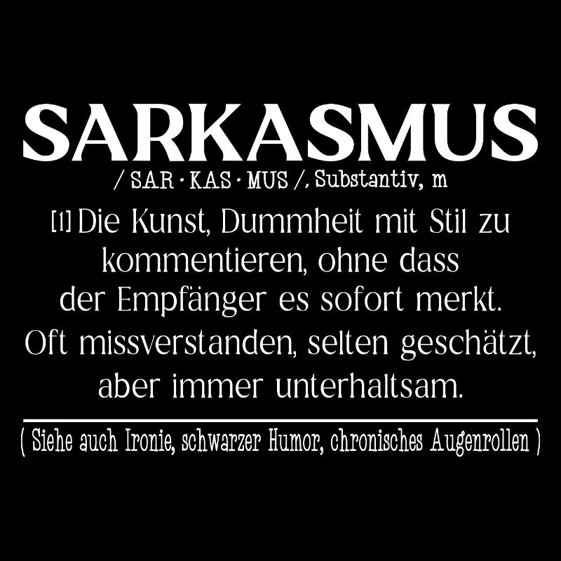 Sarkasmus Definition Fun