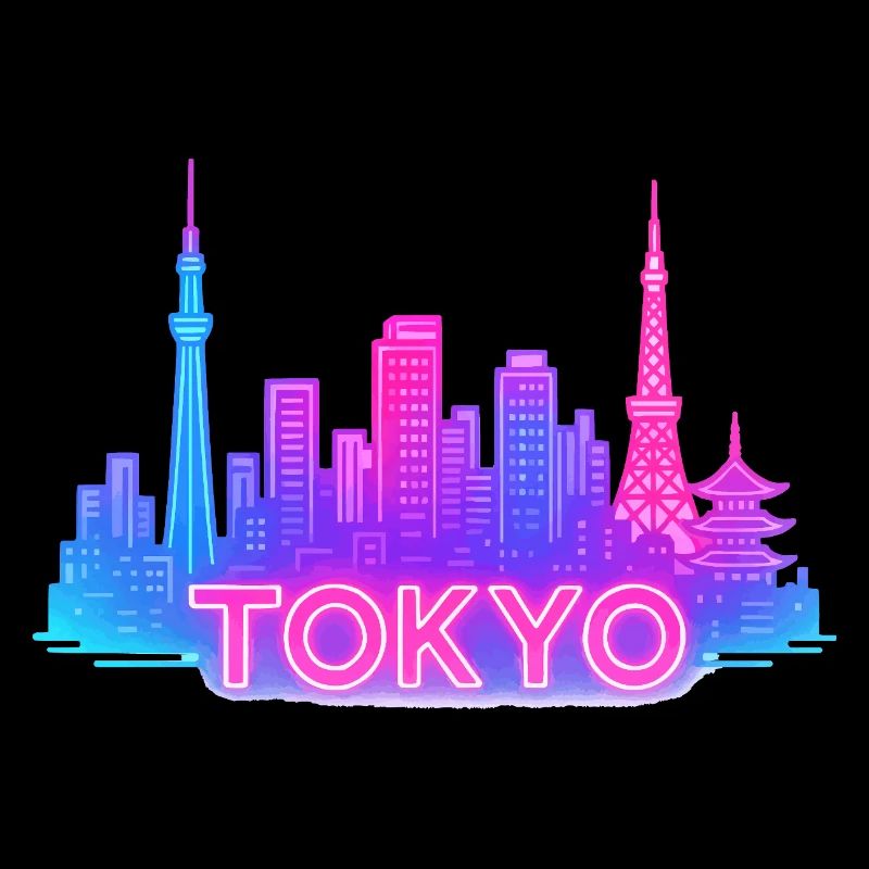 Neon Tokyo Skyline