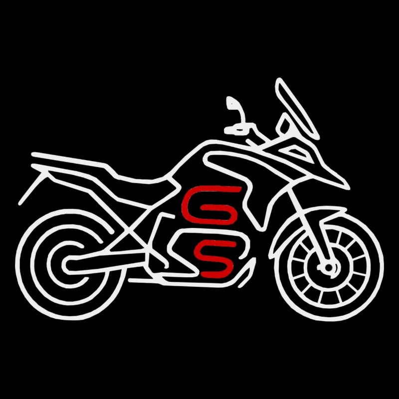 Motorcycle GS white red