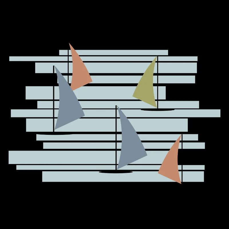 Abstract windsurfers