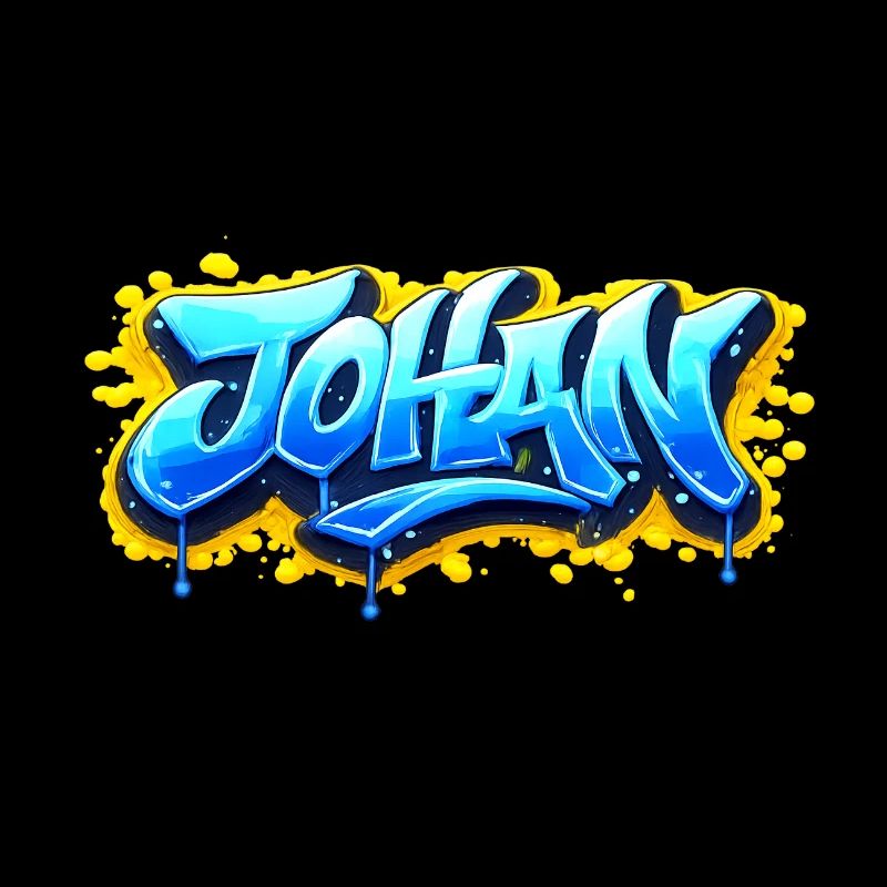 GRAFFITI-NAME JOHAN FÜR PERFEKTES GESCHENK DRUCKBAR