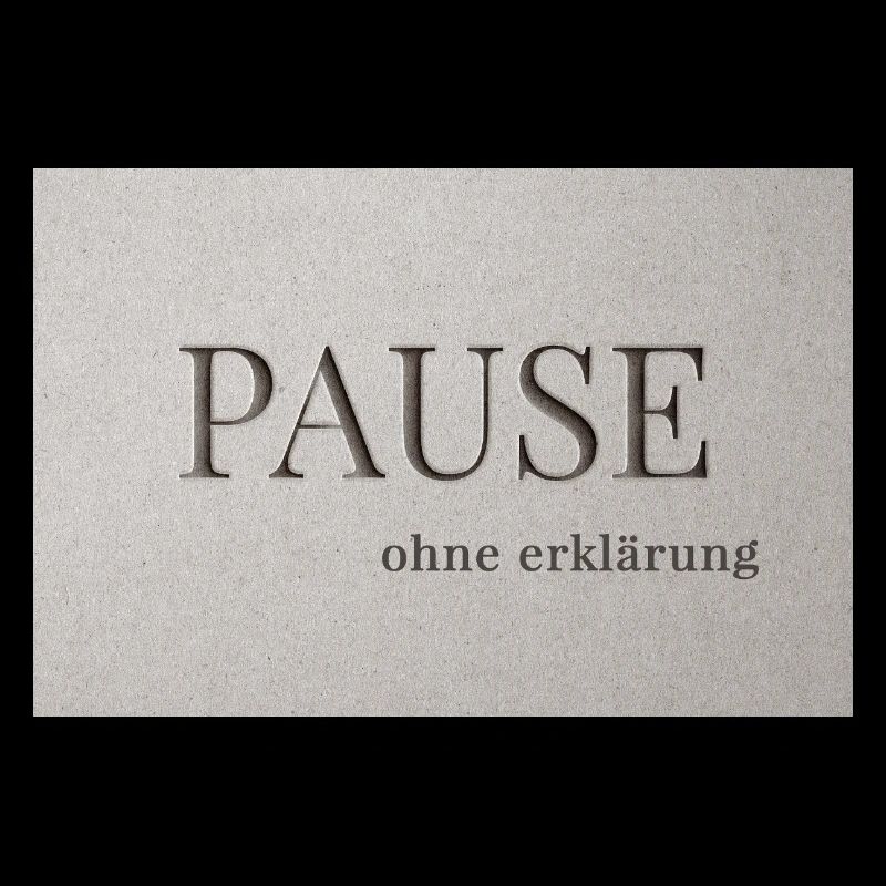 Pause – uden forklaring