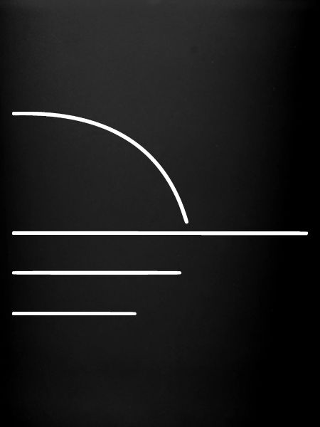 Sun Horizon Line Art White