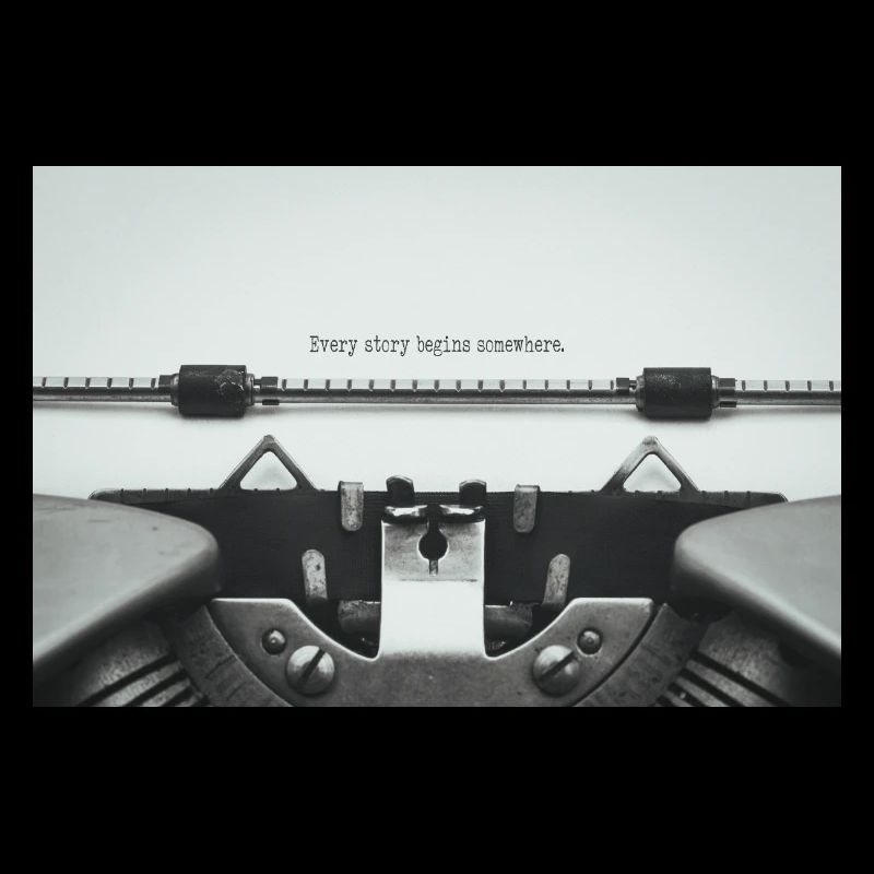 Every Story Begins Somewhere Typewriter Design