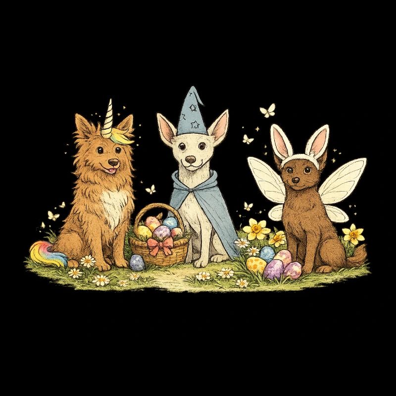 Trio magique des amis de Pâques