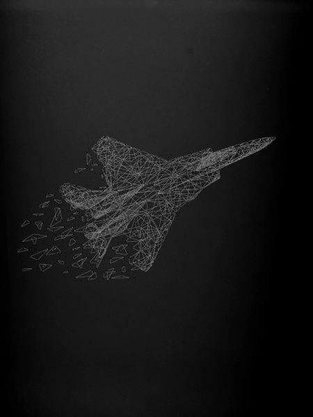 Kampfjet in Low-Poly-Optik
