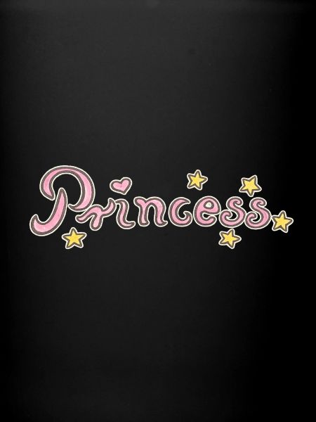 Princess Pink Script with Stars