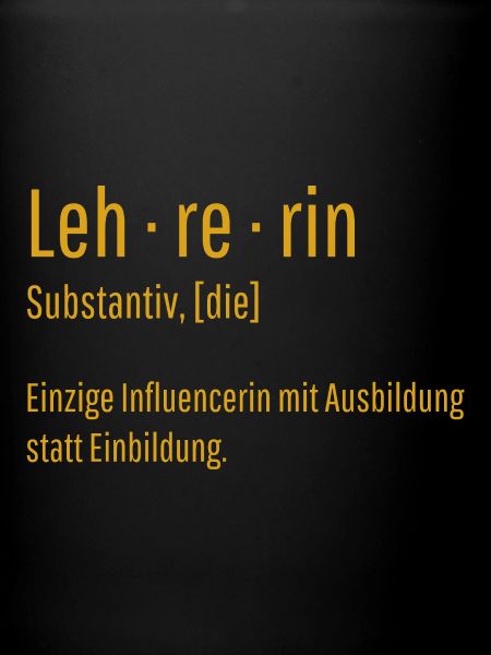 Lehrerin Substantiv Influencerin Schule Geschenk