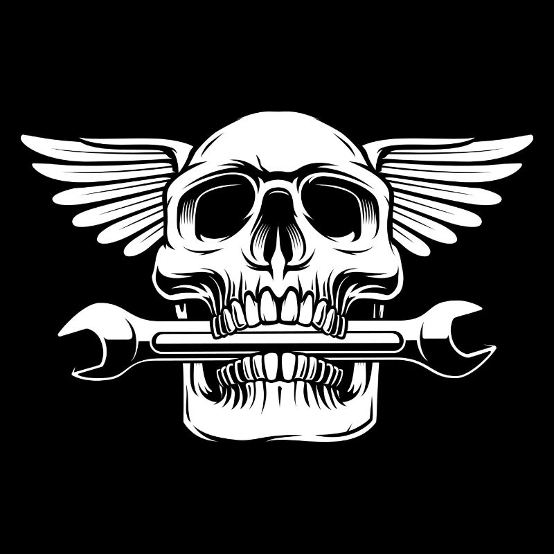 skull mechanic with tool train