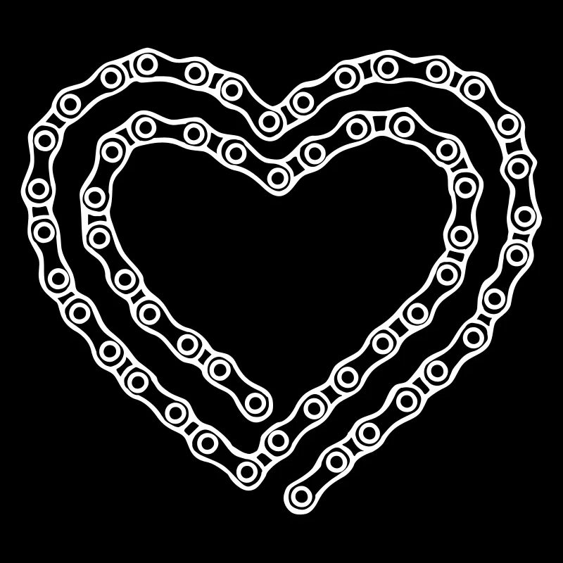 Love to Bike Bicycle Chain Heart Color Change