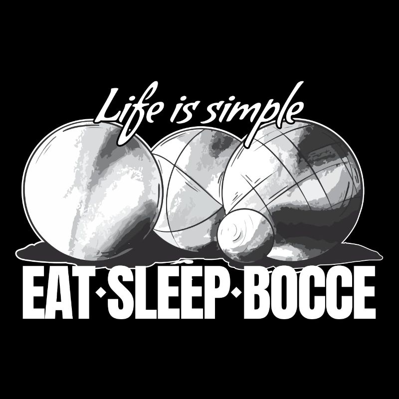 Eat Sleep Bocce Ball Set mit Jack Bocci Game