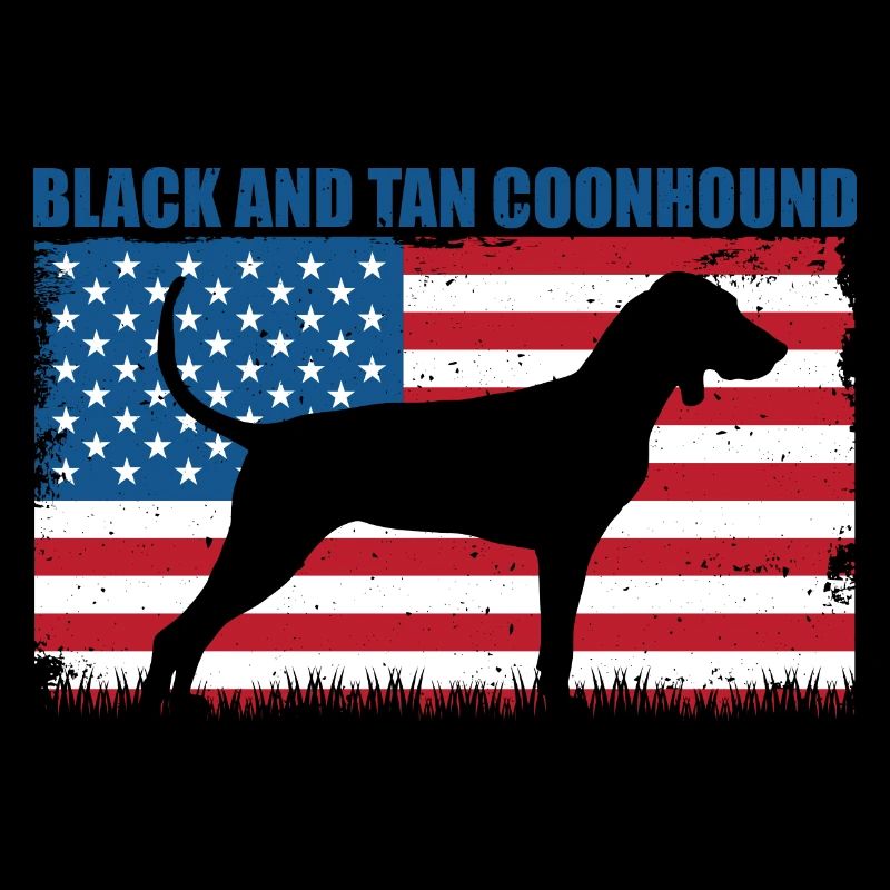 Coonhound noir et beige