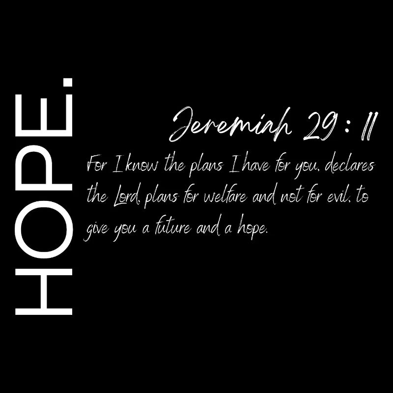 L’espoir - Jérémie 29:11 Conception chrétienne