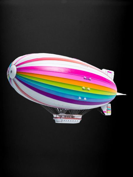 Imprimé Zeppelin arc-en-ciel