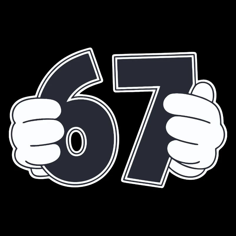 Minimaliste Fun Numéro 67 Conception graphique