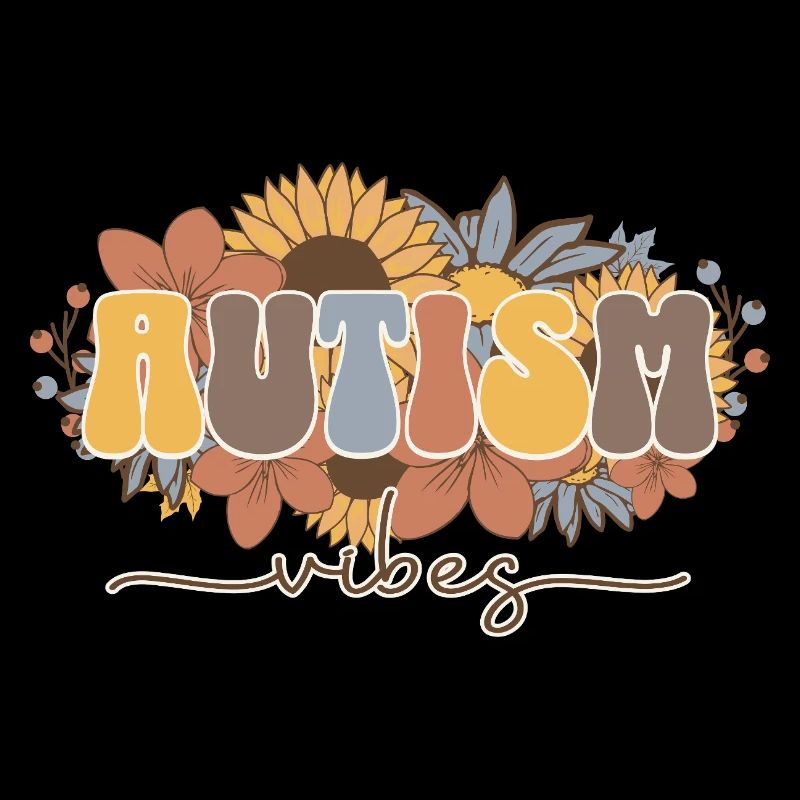 Collage floral « Autisme »