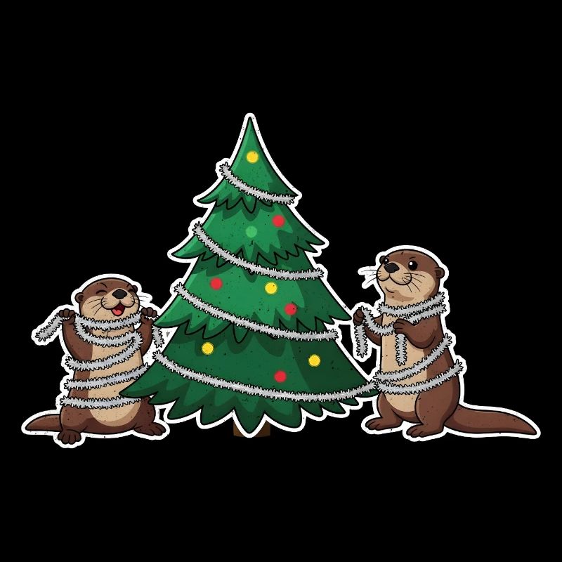 Otter Christmas Christmas Tree