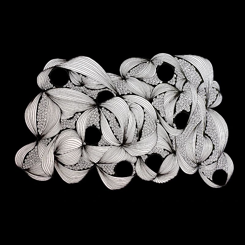 Motif de tissage de feuilles doublées