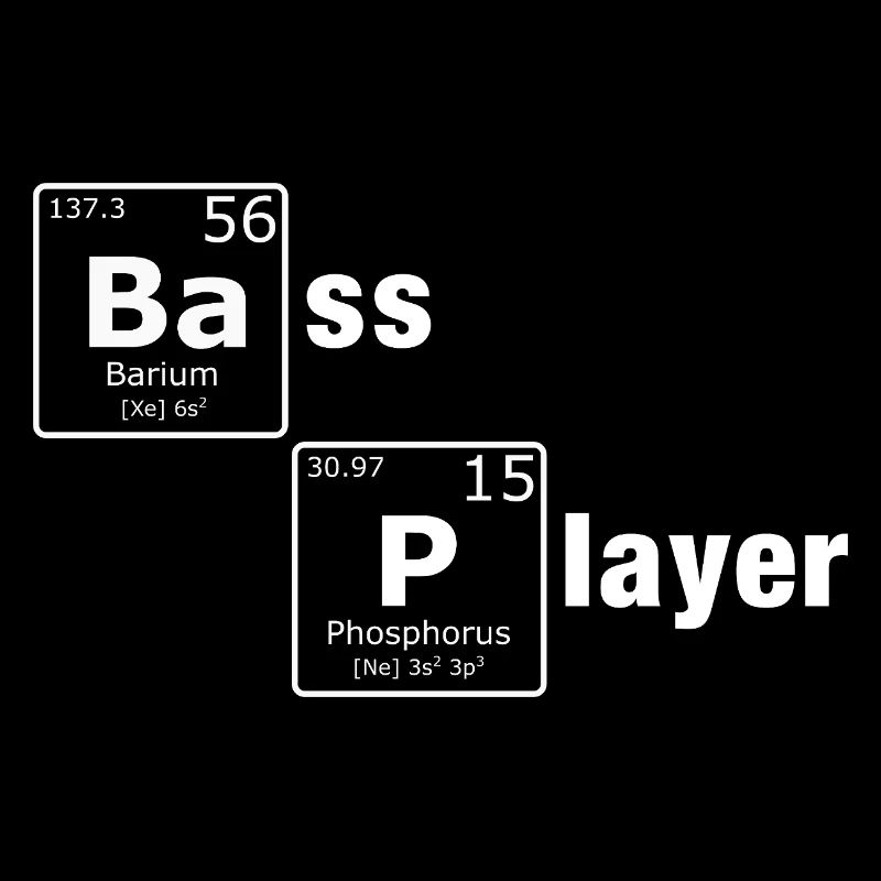 Bass Player PSE Periodensystem Elemente Nerd