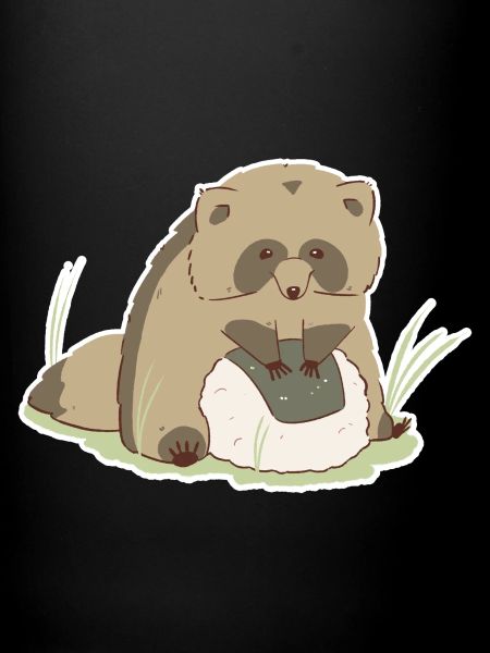Tanuki affamé