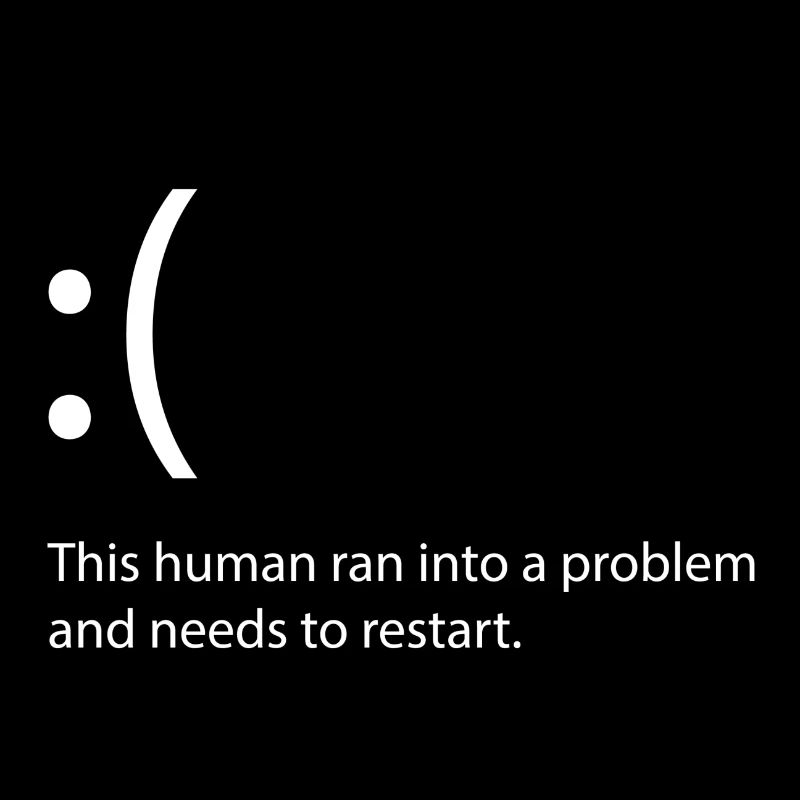 This human ran into a proplem - windows bluescreen