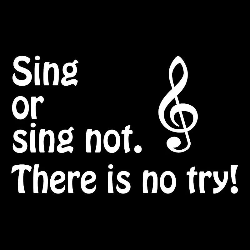 Sing or sing not. Treble clef - white