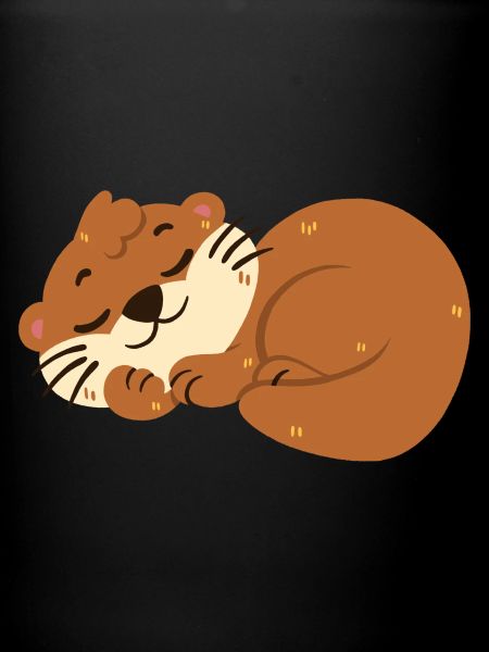 Otter sleeps