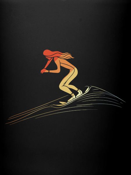 Snowboard rétro fille