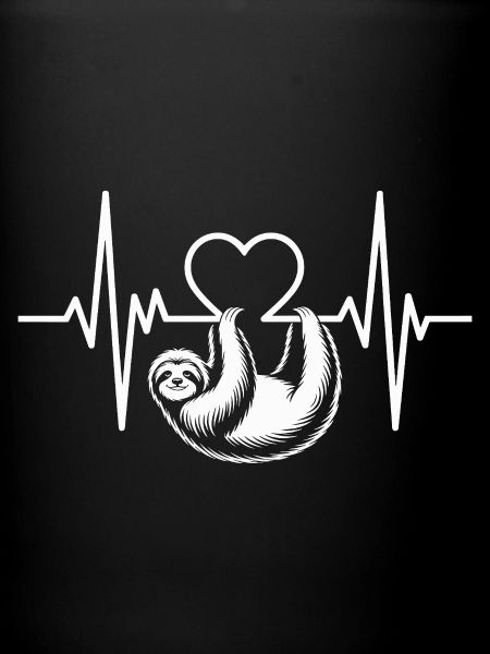 Heartbeat with sleeping sloth