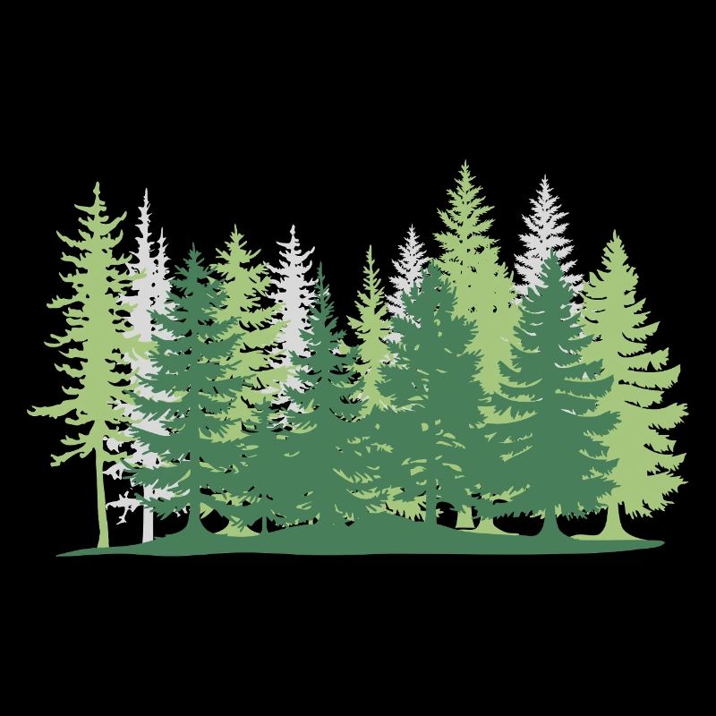 Forêt arbre verts