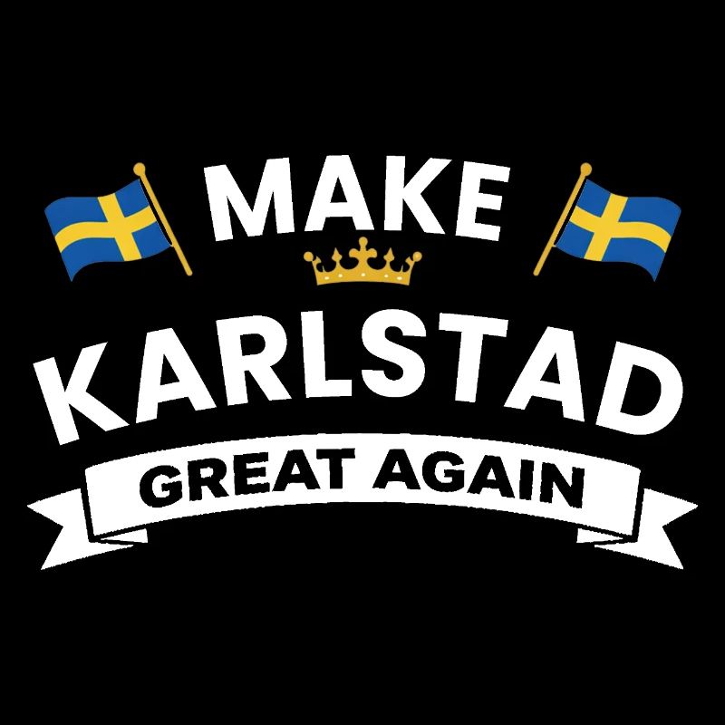 Karlstad Stor, encore une fois – drapeau et couronne