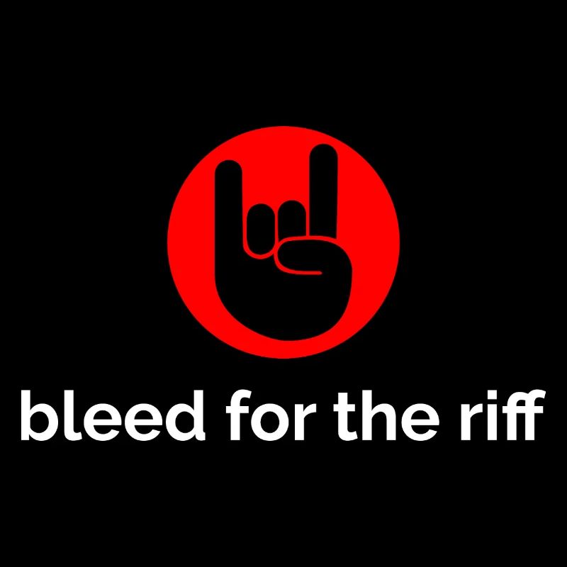 Bleed For The Riff red/white