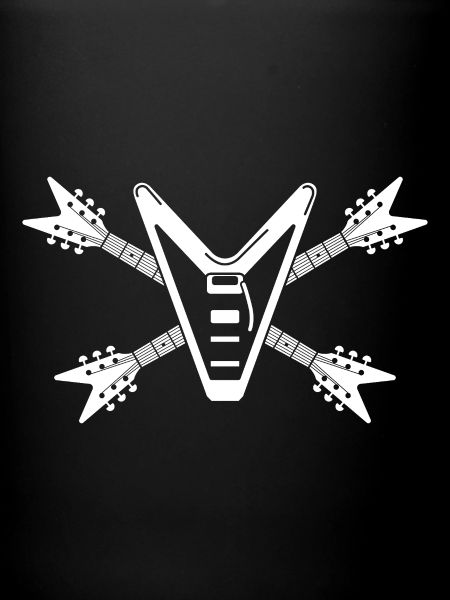 Guitar Skull and Crossbones