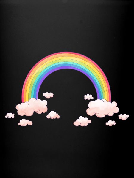 Rainbow dream with clouds