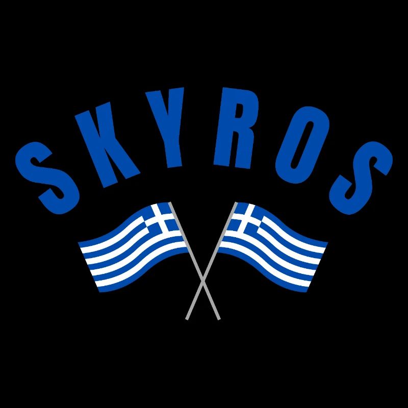 Drapeaux croisés grecs de Skyros