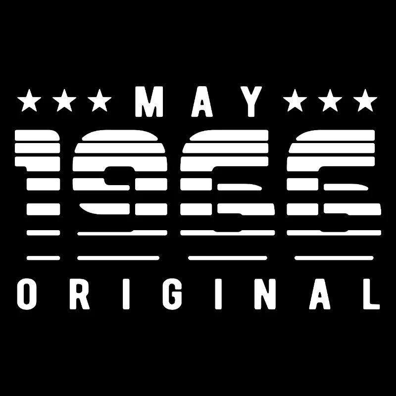 May 1966 Original Striped Vintage Geburtstag